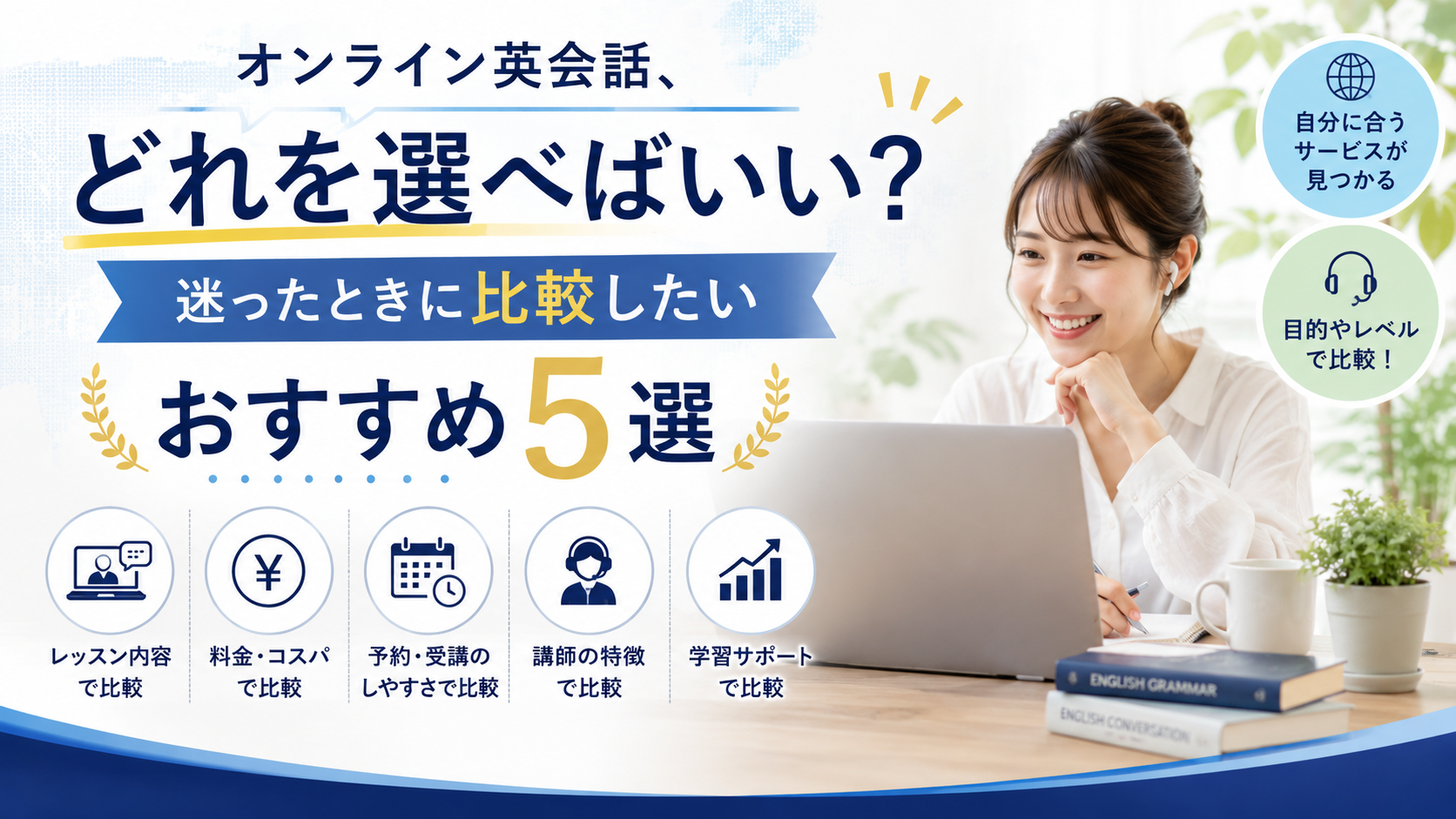 【2026年最新版】オンライン英会話、どれを選べばいい？迷ったときに比較したいおすすめ5選
