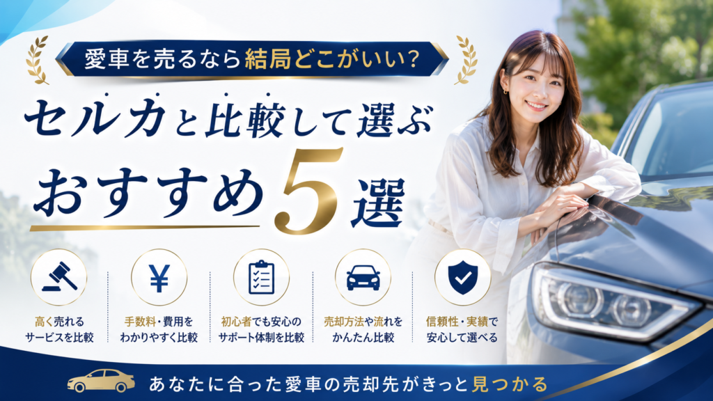 愛車を売るなら結局どこがいい？セルカと比較して選ぶおすすめ5選
